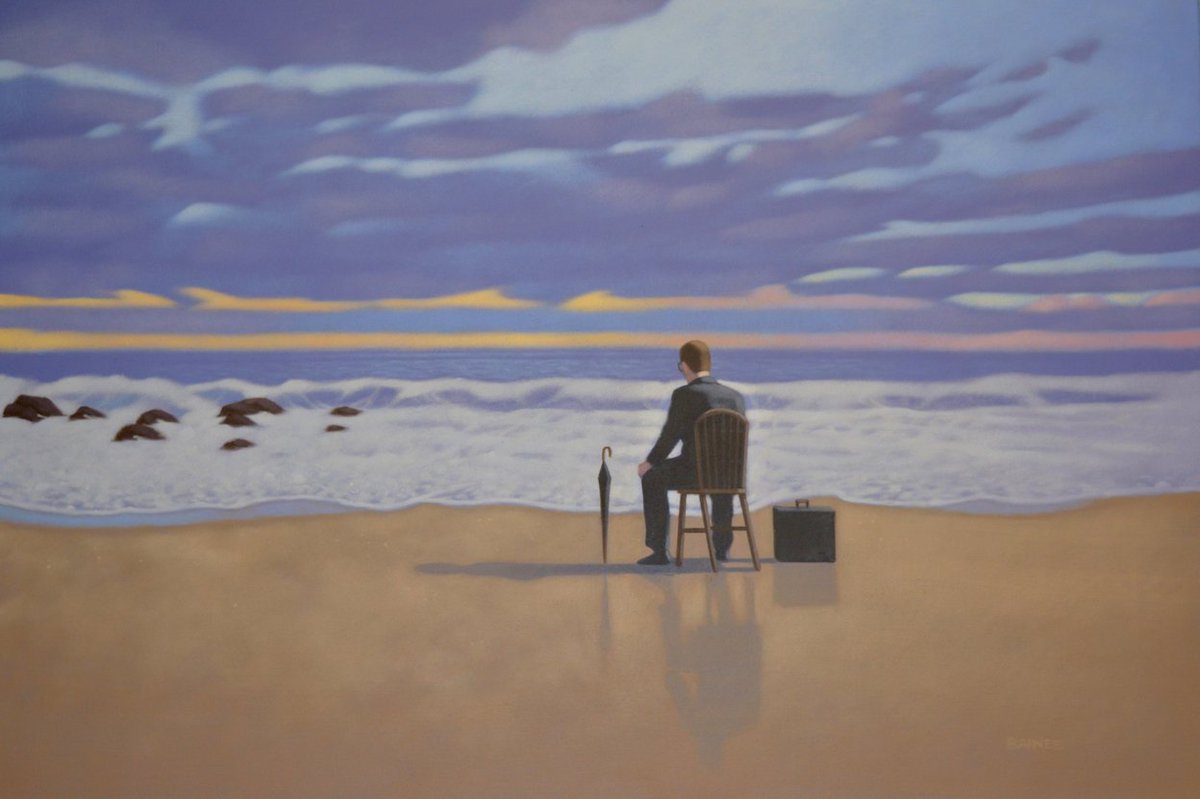 Andrew art Baines på Twitter: "Existential Crisis 60cm x 90cm #painting #artcollector #surrealism #WorkLifeBalance #galleries #Sydney #Adelaide #GoldCoast #Artist #beachlife #existentialism #Singapore https://t.co/oW0voKuO57" / Twitter