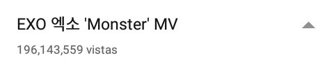 LUNA80miny's tweet photo. Las vistas no suben a mas en un dia de 1K,logremos esos 200M
Tan solo 4M aproximadamente falta para la meta ,tomense un poco de su tiempo.🙏❤
 #PremiosMTVMiaw #MTVBRKPOPEXO @weareoneEXO #MTVLAFANEXOL https://t.co/PO8GiZyA1u