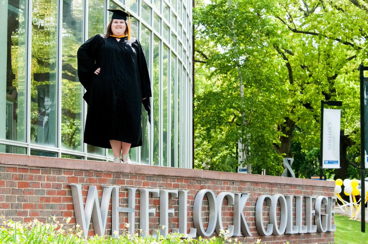 deannamayolewis's tweet photo. Congrats @meegatronnnn on getting your Masters degree! So proud of you! Photo cred @HayleyLewis5 #wheelockcollege #alwaysawoldcat #wheelockwildcats https://t.co/xn3lkAMy8I