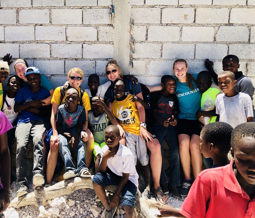 FHSUWBB's tweet photo. A few of our team members are currently spending the week serving in Haiti! - @fhsuathletics https://t.co/mG7LgyqrmH