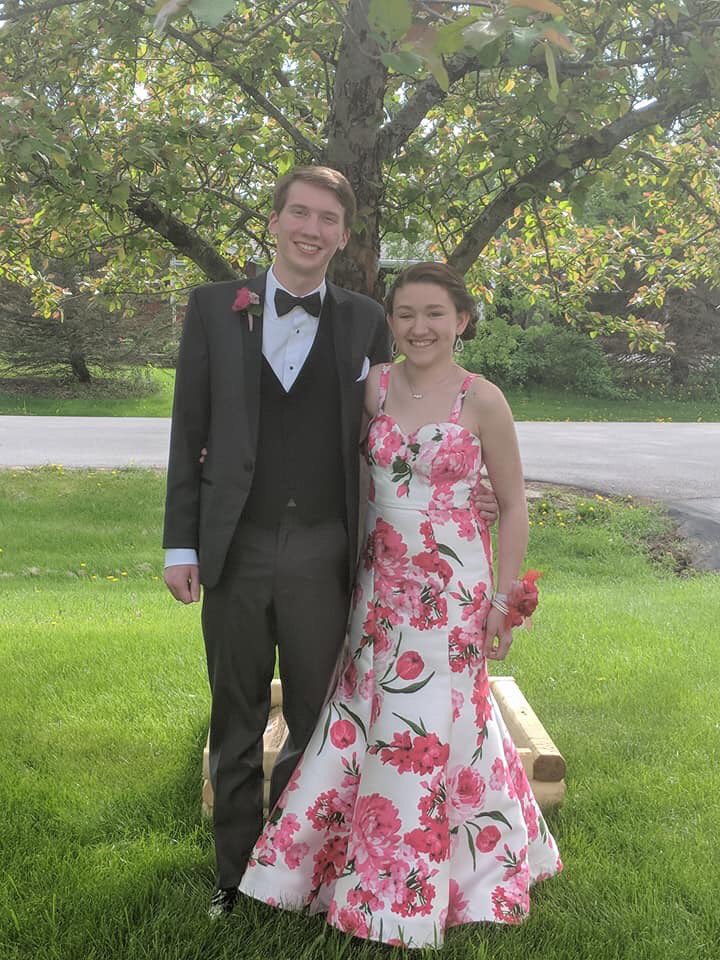 Natalie’s first prom🤮😢🤧😀havefun and be safe.