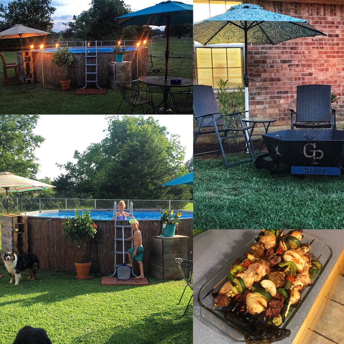 kimapatterson1's tweet photo. @gpatt1212 did the cooking and I got to glam up that fancy blue pool! ☀️🌼⛱ #comeonsummertime #weaintfancy https://t.co/55HBncrMlB
