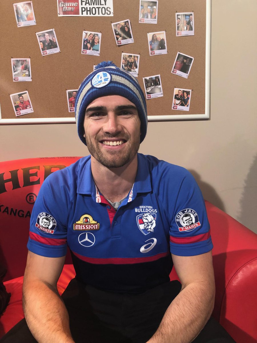 A big big cheers &amp; thanks to <a href="/easton_wood/">Easton Wood</a> from <a href="/westernbulldogs/">Western Bulldogs</a> for wearing our new beanie and helping to promote #BigFreeze4 - June 11 <a href="/MCG/">Melbourne Cricket Ground</a> - $20 from fightmnd.org.au <a href="/7aflgameday/">AFL Game Day</a>
