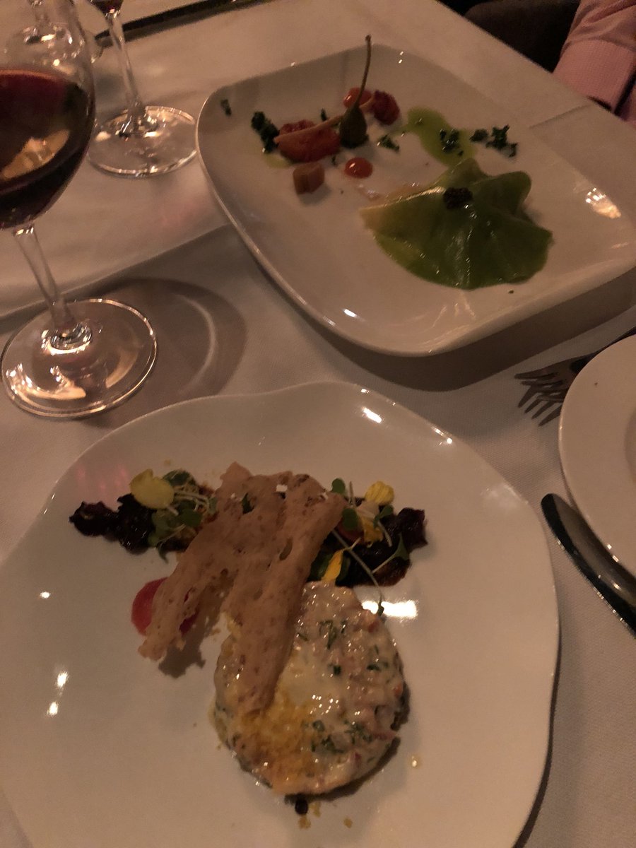 c_vandehaar's tweet photo. The hubby and I enjoying a 10 Course meal @georgeonqueen. #creativeeats #spoiled #unique #tastingmenusrock https://t.co/rbrD1Wuyvw