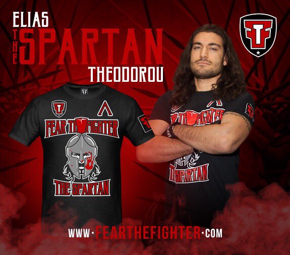 Fearthefighter's tweet photo. Order your @EliasTheodorou custom #shirt at https://t.co/7RzvtxwRAy today while enjoying #UFCChile and get ready For #TheManeEvent May 27th #UFC https://t.co/UTBMVsrrYA