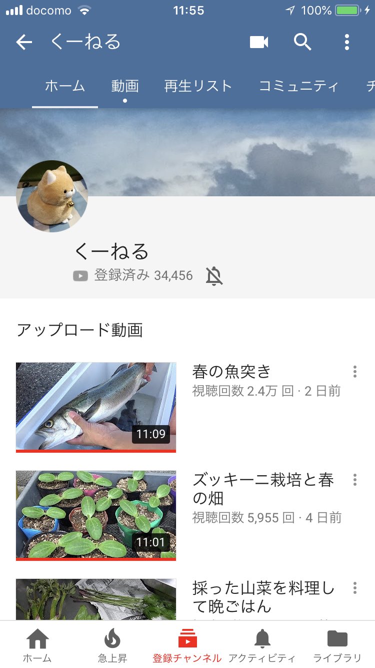 しょう 僕の一番好きなyoutuber アウトドアとか自然が好きな人にはオヌヌメ くーねる Youtuber T Co Z0biagyacy Twitter