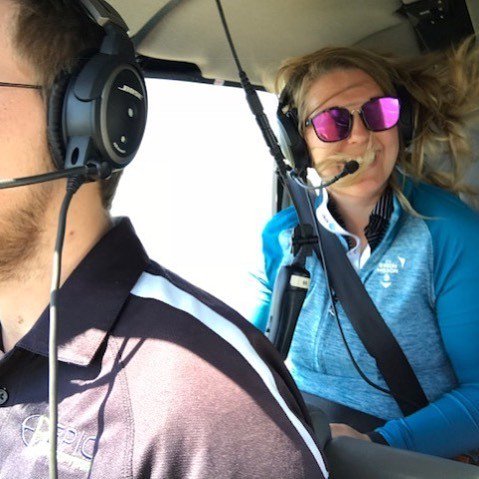 markhumphoto's tweet photo. ATT Byron Nelson Championship 2018 Aerial photo day. Courtney enjoying the ride! https://t.co/QBjlSFLtMw https://t.co/RXuYctZiBD