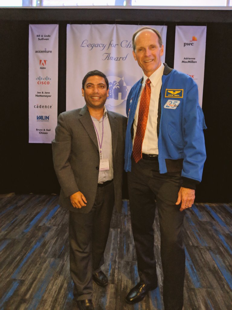 A great meeting with a real life hero astronaut Steve Smith at Annual Legacy for Children Awards charity dinner in San Jose. At <a href="/ActiveScaler/">ActiveScaler</a> we dream for sky, he was there.