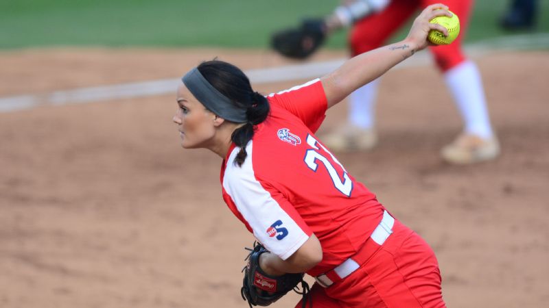 espnW's tweet image. In March, @LibertySB pitcher Julia DiMartino gave up seven earned runs in one inning against @GamecockSoftbll.  Saturday, she beat the Gamecocks 3-1, as No. 9 South Carolina became the first seeded team to lose in the tournament.