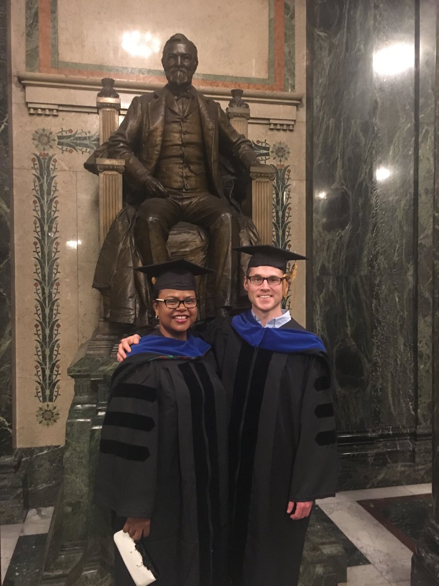 CMU_GreenDesign's tweet image. Two of our PhD students got their hoods today: @soniamangones @TheEnergyCraig Congratulations!