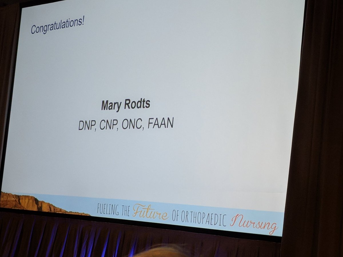 OrthoPhDRN's tweet photo. Congrats @MaryRodts on your outstanding contribution to @NAONurses award! Proud to serve on your Orthopaedic Nursing Journal editorial board! #rushtweets https://t.co/KjrLqWJhv2
