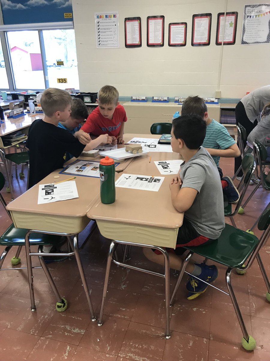 Dodge_WCSD's tweet photo. Mrs. Calhoun’s third graders had a great time making the rounds to various simple machines learning stations! Even Mr. Smilinich got in on the fun! #activelearning #science #dynamicschool https://t.co/291i6JZiod