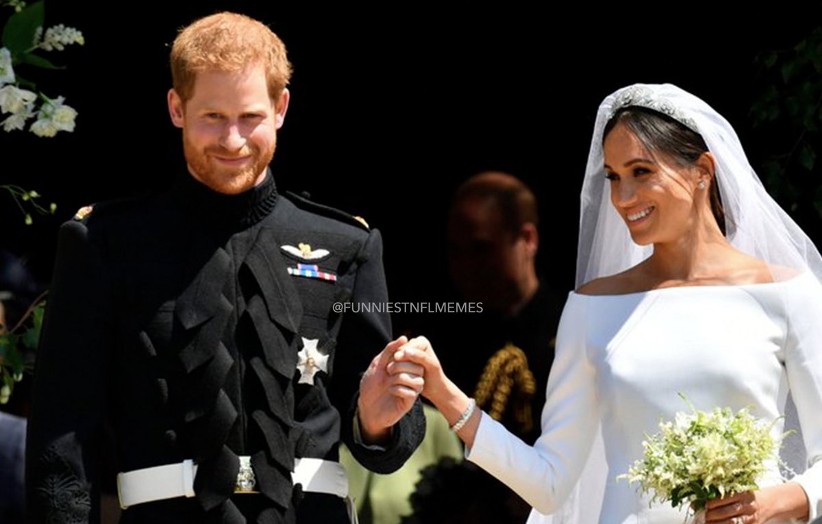 NFLMemes's tweet photo. Congrats to Carson Wentz on his marriage, didn’t know he was such a big deal in England https://t.co/53pPCN6pju