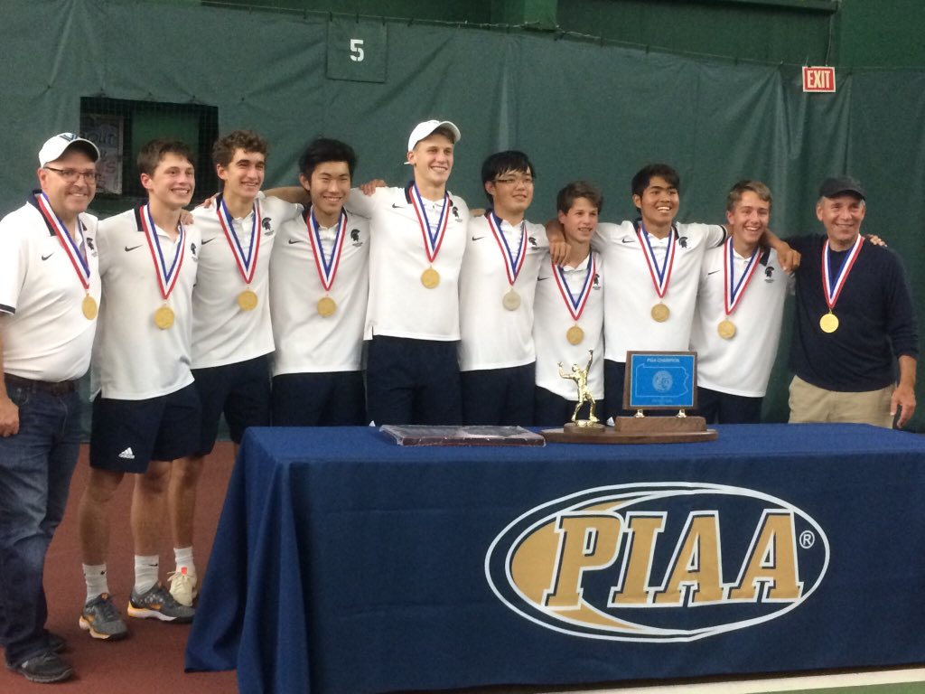 ThomasACampbell's tweet photo. Wyomissing tennis. PIAA 2A state champs. #teamwork #ProudDad https://t.co/JTWsPBmNsC