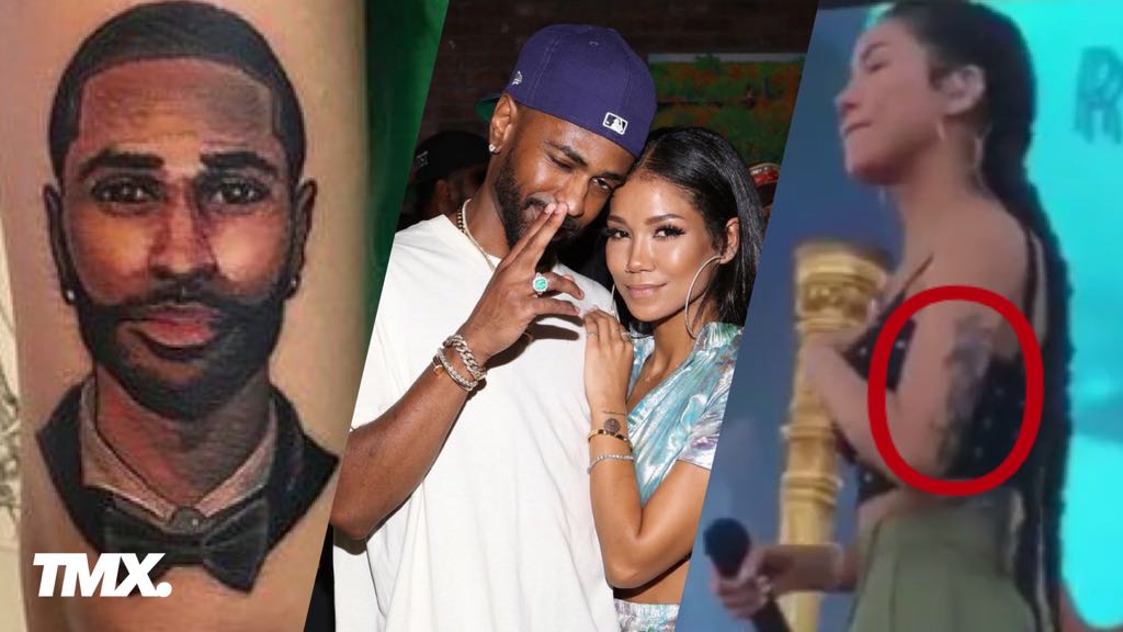 Jhené Aiko Gets Boyfriend Big Seans Face Tattooed on Her Arm Ahead of  Tonight Show Performance  Big Sean Jhene Aiko  Just Jared Celebrity  News and Gossip  Entertainment