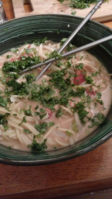 New recipe I tried today  Thai chicken noodle soup https://t.co/rU0CFioeSz