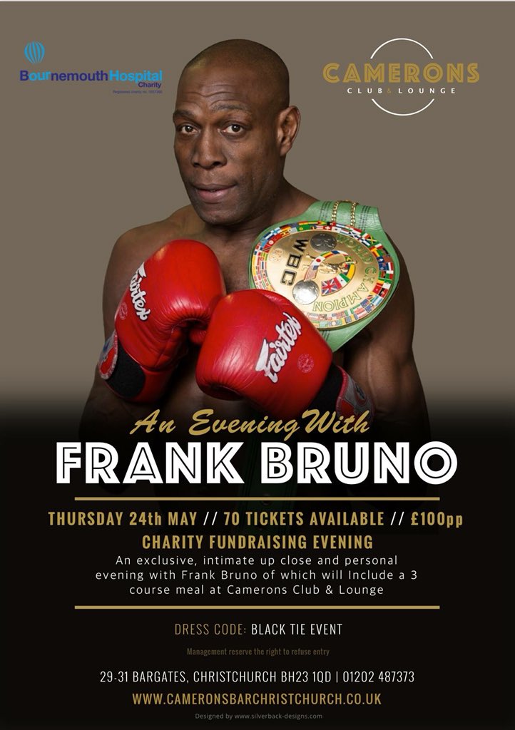 anevening_with's tweet photo. Looking forward to frank Bruno this Thursday evening 📸 https://t.co/ZNKt961IQL