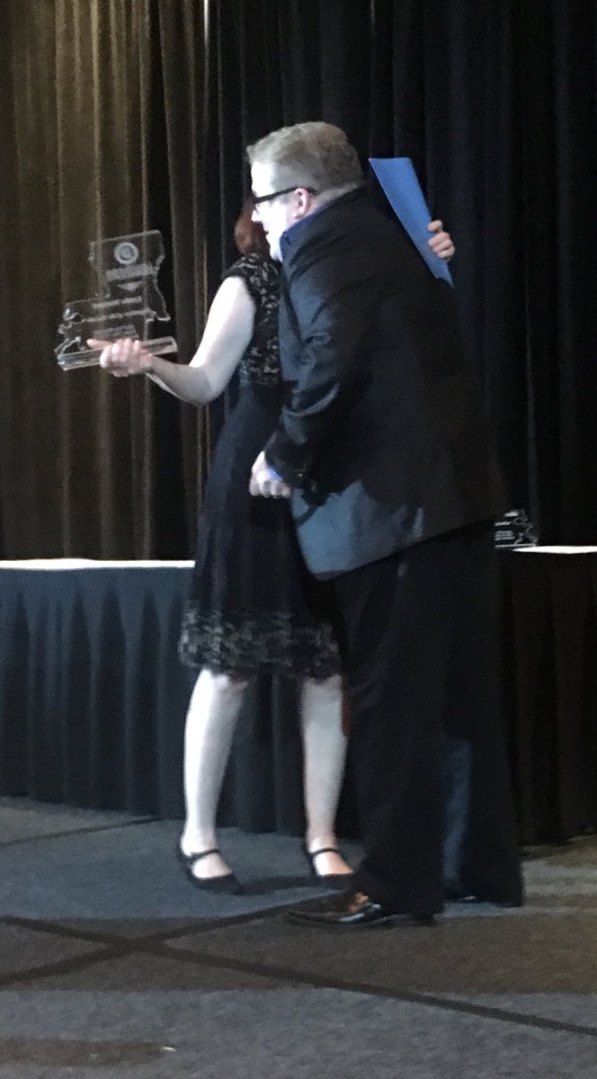 feliciaskahn's tweet photo. @IWONewOrleans that’s our @LyndaWoolard with award from @LaDemos as  best grassroots organizer in Louisiana https://t.co/pBS8WChVwE