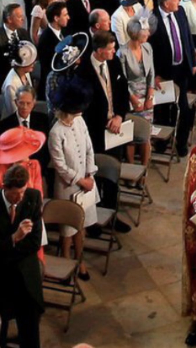 EmilySwagner's tweet photo. I’m no wedding planner but how do you spend $42.8 mil on the #RoyalWedding and leave the guests with these dusty a$$ fold up chairs that look like they came from my mom’s garage 🤔 https://t.co/KEUnWJA97A