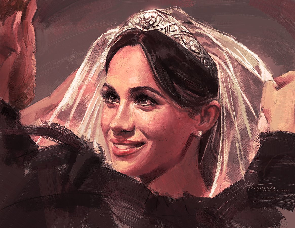I just wanted to paint this expression ❤️ #RoyalWedding #MeghanMarkle