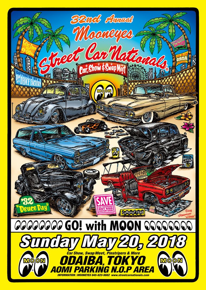 Mooneyes Japan En On Twitter Today Is Mooneyes Street Car Nationals At Odaiba Tokyo The Event Is Already Started And It Is Until 3pm There Are Over 1 200 Car Shows And 100