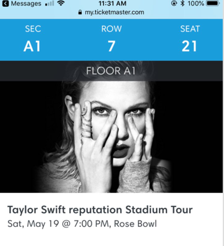 Taylor Swift Rose Bowl Seating Chart