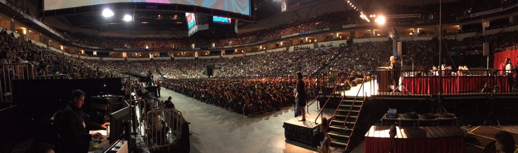 Fresno_State's tweet photo. FULL house for #ChicanoGradFS18! The @ChicanoGradFS is the largest #Latino commencement celebration in the nation! https://t.co/0DUkCnQLaP