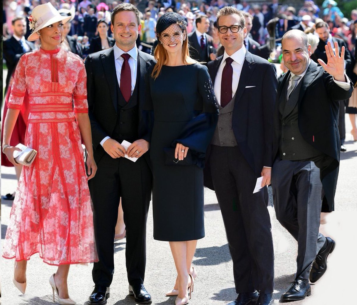 suitsdarvey's tweet photo. The group photo we deserved #suits #royalwedding https://t.co/0Ci9AYnBmT