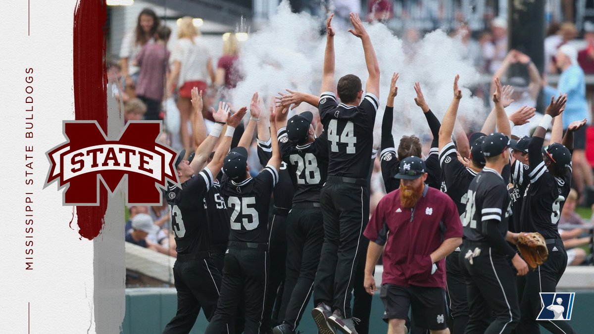 NCAABaseball's tweet photo. Down goes the Gators! (x3)

@HailStateBB is the first team to sweep a No. 1 team since April 1-3, 2016! 🐶 https://t.co/pyqqQBQxs3