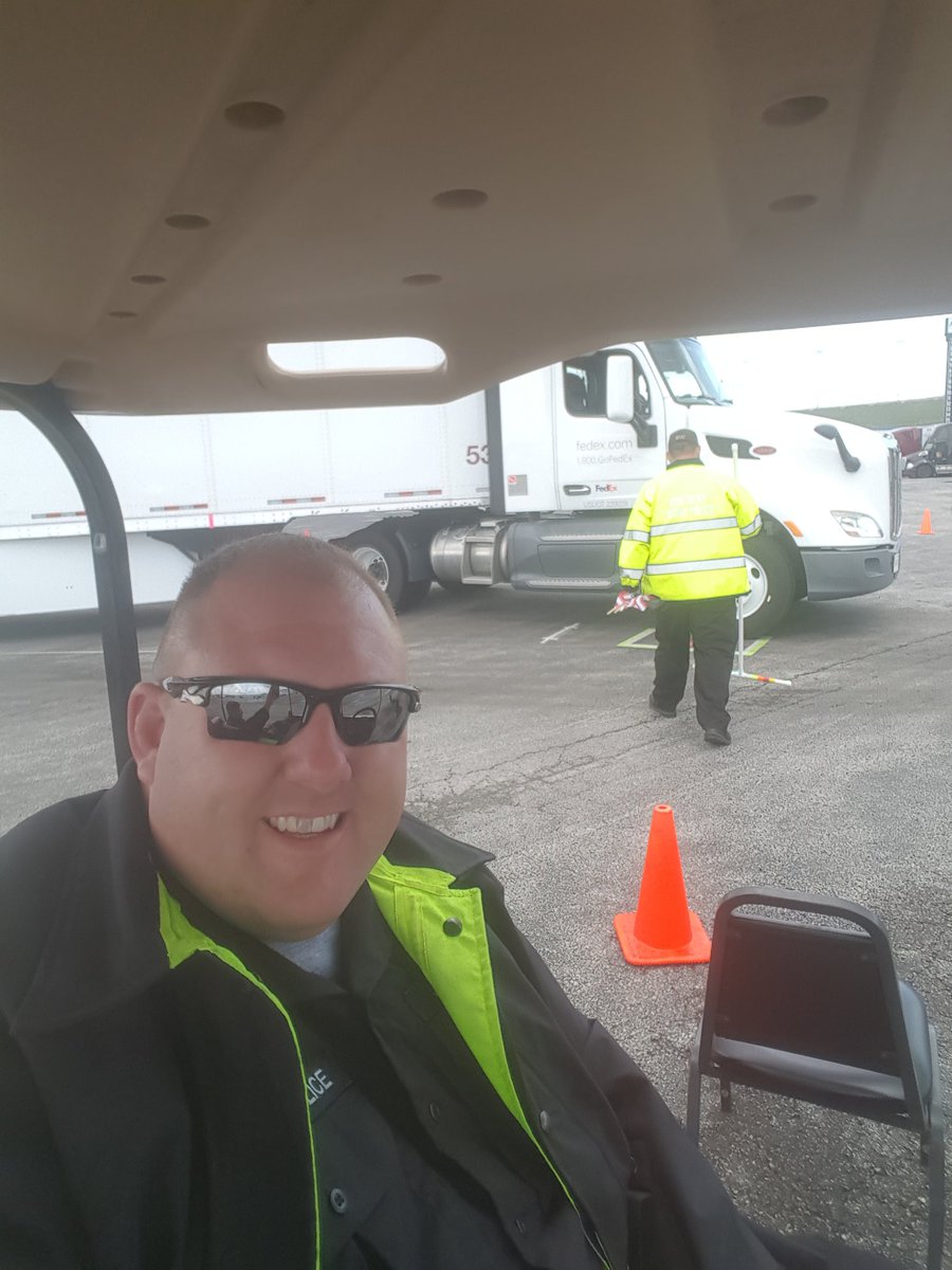 SgtMorris_KSP's tweet photo. What an awesome day at the Truck Driving Championship in Sparta @KySpeedway.  Despite the rain everyone had a great time.  Congrats to all the drivers who participated, your commitment to safety shown brite today!!!  
#TDC18 #kystatepolice #louisvillemetropolice #Lexingtonpolice https://t.co/HJJeckCQod