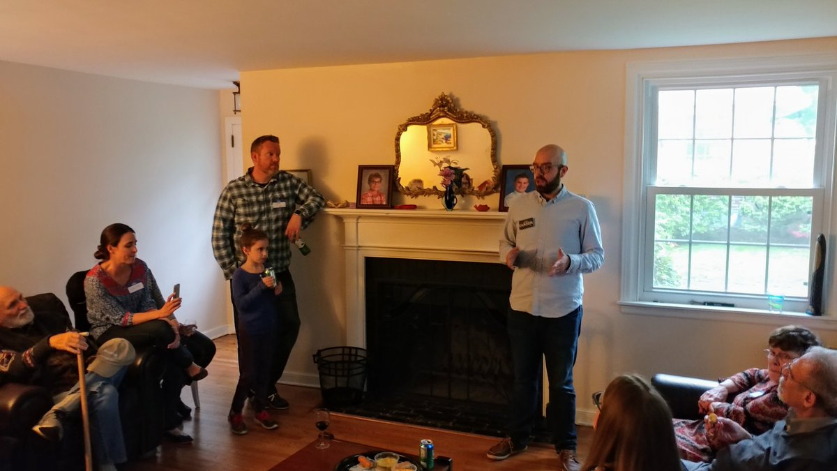OnTaskDemocrat's tweet photo. A whole bunch of Springfield Dems came out tonight to support @joshcamson in his race to #FlipThe147 

Thanks also to @indiwhitpain and @Area15Democrats and @Area9DemsPA and @SenatorHaywood for the support!

#TurnPABlue
#VoteBlue2018 https://t.co/x02N6Y7Zua