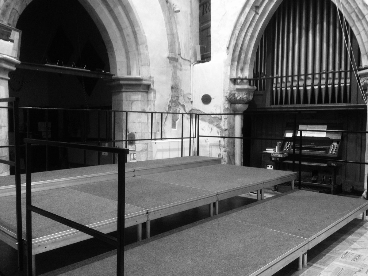 Brilliant day supplying a tiered stage to the St Leonard's Church in Flamstead for the St George's School Music Society Choir. #stagehire #tieredstage #choir #flamstead #stleonardschurch.