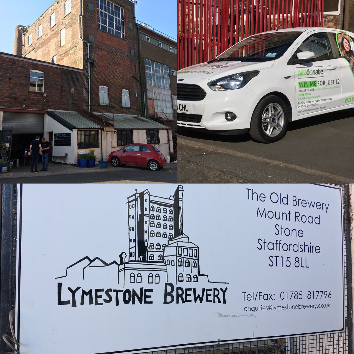 AEDdonatejosh's tweet photo. What a difference 2 months makes. #rafflecar is at #lymestonebrewery’s #reaperscars meet up this morning - last time we were here, everywhere was #snow and #ice! @lymestonebrewer #stone #staffordshire #lymestone #sunny #AEDdonate @AEDdonate @bitofstone @hillandswift #aed #defib https://t.co/FIBzeQa2rk