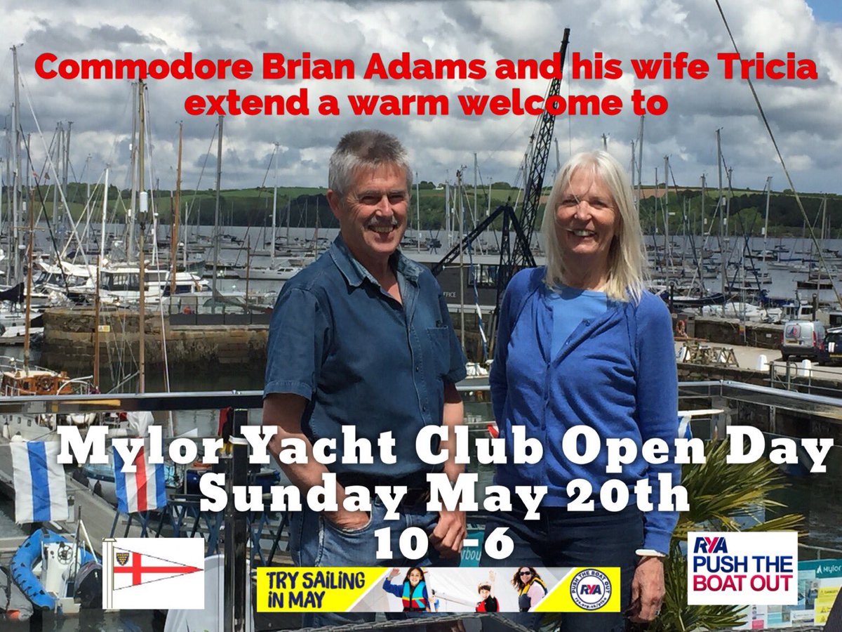 myloryc's tweet photo. TODAY! Come and Push A Boat Out and Try Sailing in May! Starting at 10. BBQ and Music on the terrace. @FalmouthHaven @wcws @WestBriton @Windsport_Int @CafeMylor1 @CastawaysMylor @MylorChandlery @mylorsailing @FMConservation @Skinnersbrewery @StAustellBrew @BBCCornwall @ThePacket https://t.co/6JLSm8myzD