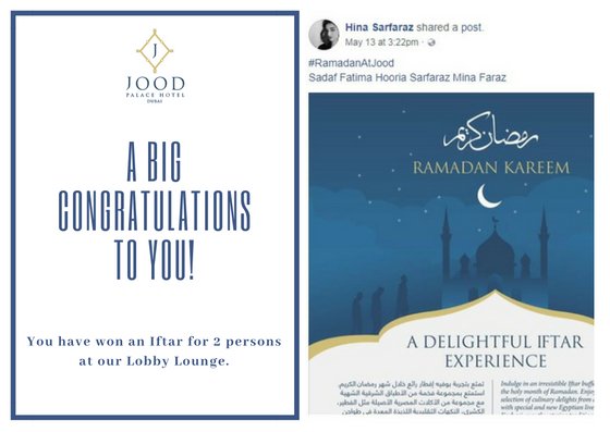 JoodPalace_dxb's tweet photo. Congratulations to our Facebook Giveaway Winner, Hina Sarfaraz. We will send you a DM to claim your voucher! To everyone who joined, we will have a Twitter Giveaway. Stay posted!

#RamadanAtJood #Hotel #Luxury #Dubai #JoodHospitality #UAE #DXB #Tourism #delightfulchoice  #Ramadan https://t.co/YBKqBnZ9Lq