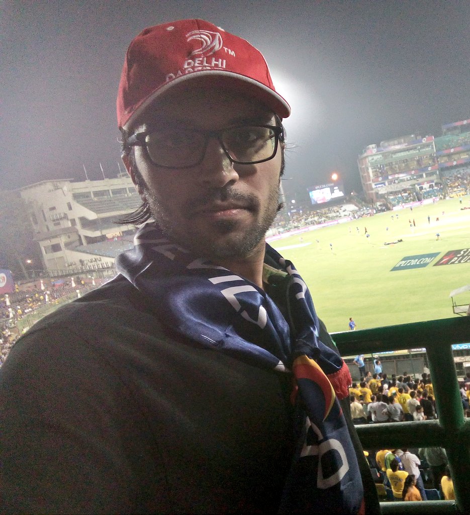piyushpuri12's tweet photo. @StarSportsIndia Cheering for my favourite Delhi Daredevils  #DD #DDFan #DilDilli  #VIVOIPL #Dhadkega #Cricketlover #CricketFever #cricketfan #IPL18 #VIVOPerfectFan #IPL #ipl2018 @StarSportsIndia @vivo_india https://t.co/buUe5k6NIi