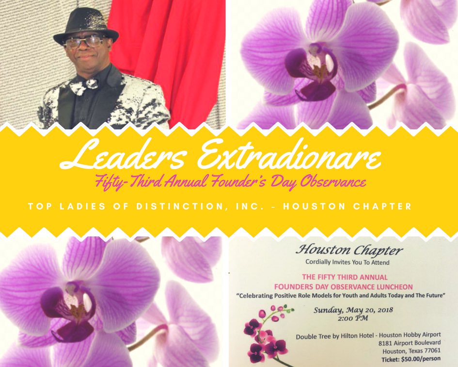 TlodHouston's tweet photo. Now that the royal wedding is a wrap! It’s still not too late to join us this afternoon for #TLODHou 53rd Founder’s Day Observance.
Our 2018 honorees will include, Rev. William Lawson,Carlotte Brown, Kenneth Davis, @ChauncyOnTV , and 
Dr. Albert Lemons. #53YearaOfService https://t.co/5gnJDbYbwQ