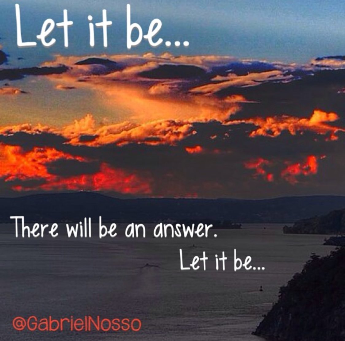 GabrielNosso2's tweet photo. There will be an answer. Let it be. #surrendered #accepting #fndingpeace #trustinglife #faith #doesitneedtohurtsomuch? https://t.co/LQRyehoRDM