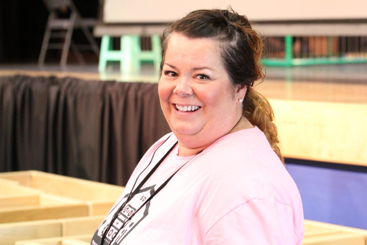 DrRebeccaAcosta's tweet photo. @annkozma723 You are an inspiration! Thank you for your positive energy and sharing a love of #edtech with all of our @FullertonSD students. #greatestemcee #FSDrobotnation https://t.co/cjy2erVBD4