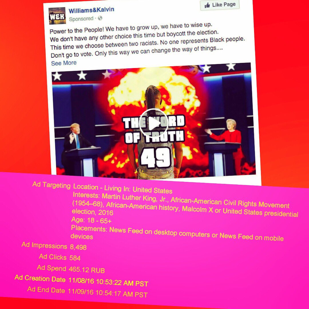 theychanged_us's tweet photo. Election Week 🇺🇸 2016. #russia🇷🇺 was telling Texans to secede, and Black Americans not to vote or at least vote third party. #theychangedus
#thedankestwar #fakebook #trollface #dankmemes #meme #memes #trollpatrol #divisionforprison https://t.co/U4DiXg7JPY
