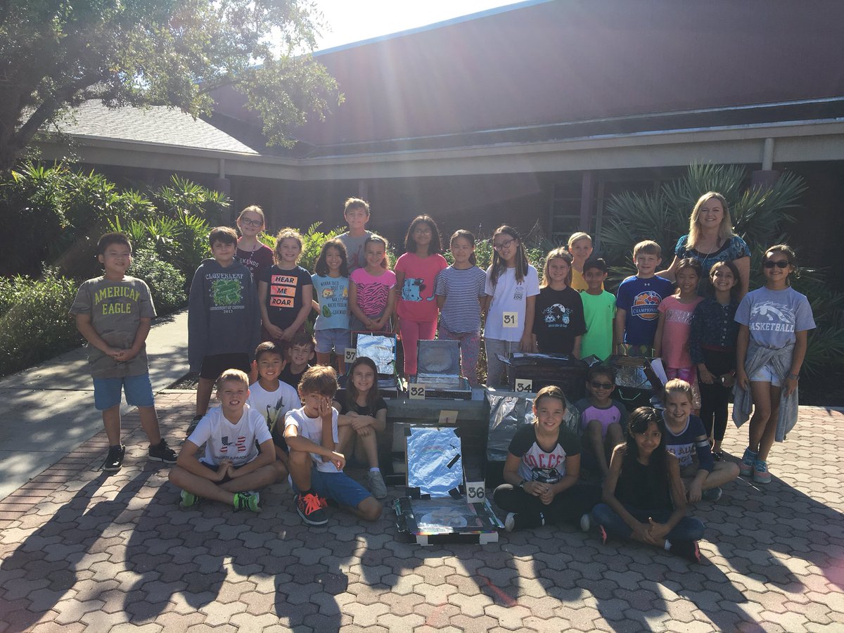 ichele_watson's tweet photo. A SUNNY day for a SUCCESSFUL Solar Oven Cook-Off !! Great job, boys and girls! @ccpssteam @collierschools @LaurelOakElem https://t.co/X8AMwU0aKu