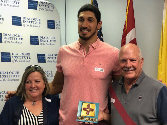 Enjoyed dinner tonight with Enes Kantaer of the NY Knicks