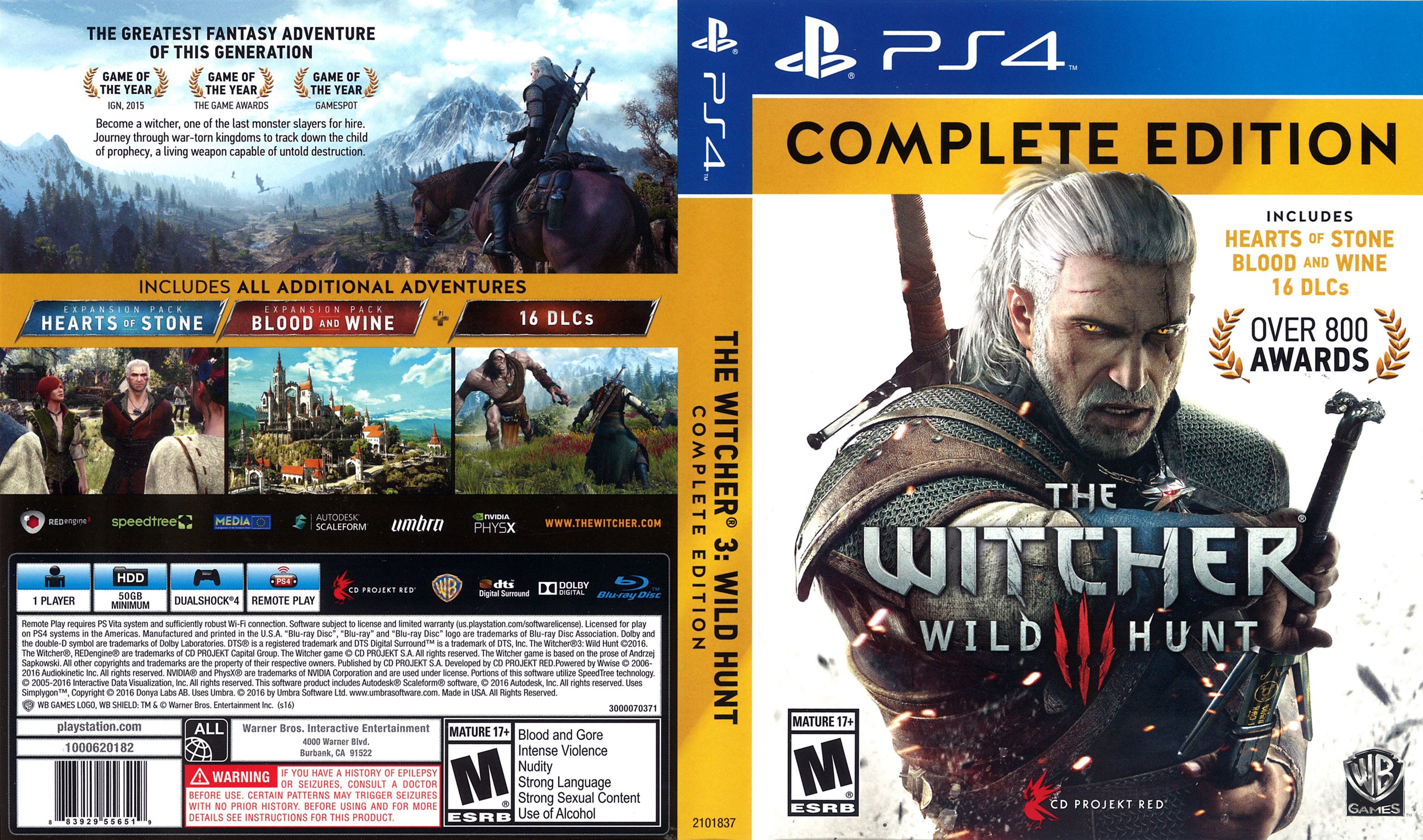 Warner Bros. Interactive The Witcher 3: Wild Hunt (PS4) 