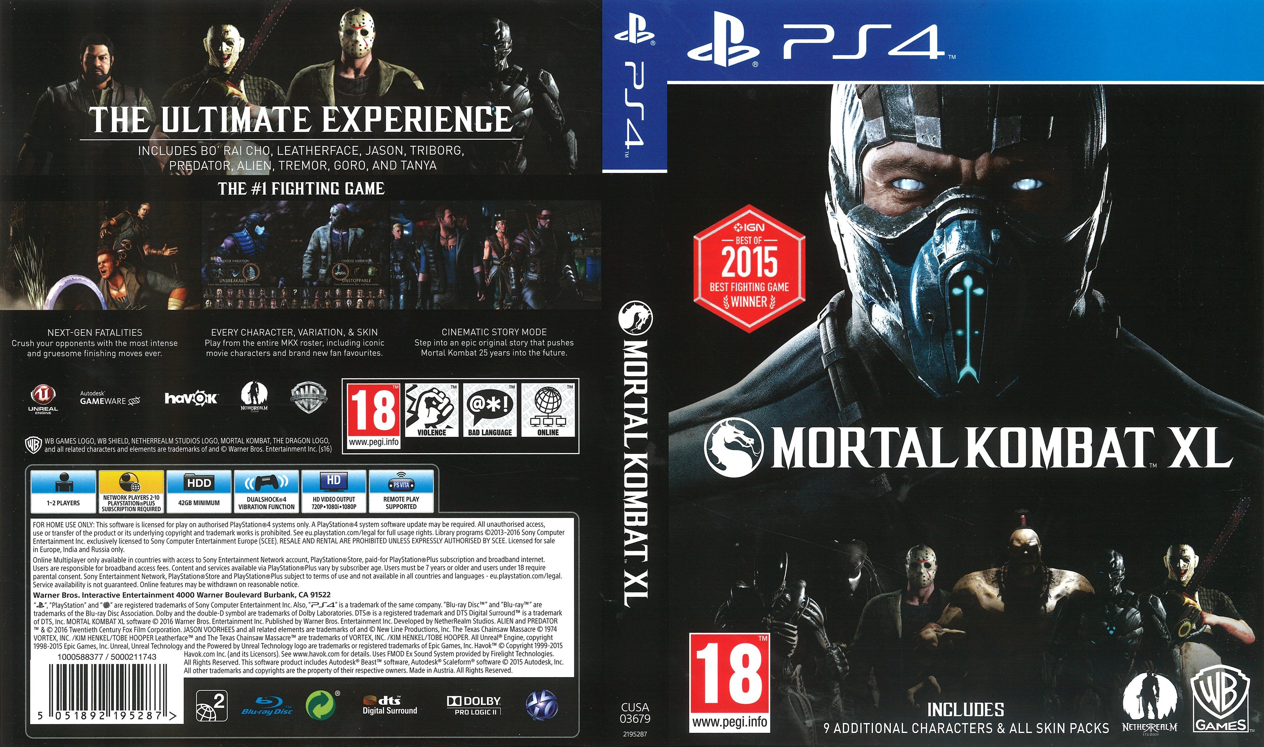 PS4 Mortal Kombat Xl PEGI