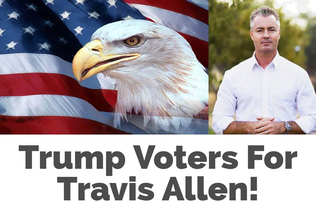 JennaVega11's tweet photo. We don't have to worry about splitting the vote if we do this: 4,483,810 people in California voted for Trump. Travis Allen will win in a landslide if Trump voters show up for Travis-the only candidate who has openly showed his support & vote for @realDonaldTrump.
#TakeCaliBack https://t.co/V8faLxxSSt