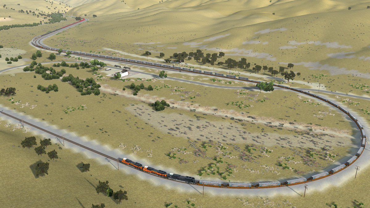 TheGrinningMonk's tweet photo. Sunday is Train day, taking this huge thing over the hill to Mojave in #Run8 https://t.co/LHhCkKa0sv