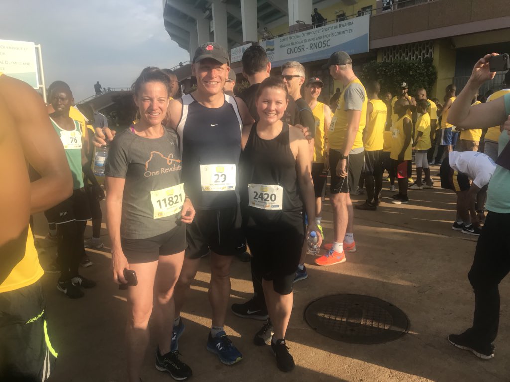 About to set off in the Kigali International Peace Half Marathon.  Representing the <a href="/TheENDFund/">The END Fund</a> .  Slightly nervous!