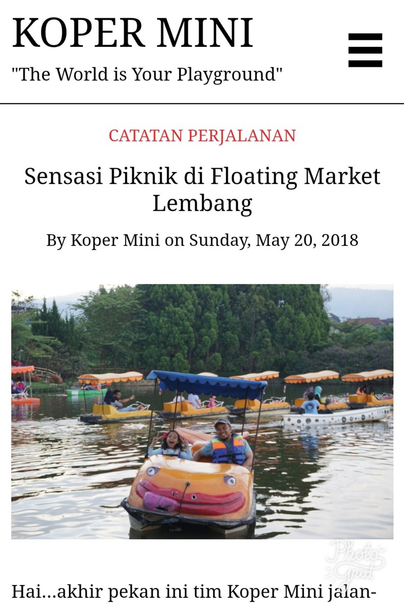 koperminipiknik's tweet photo. Check out our new post. Click link in bio 💡
https://t.co/cRcsDQmDzH
#kopermini #travelblog #weekendgetaway #bandung #lembang #floatingmarket #jawabarat #becakmini #kelinci #sepedaair https://t.co/v0U8QKGUrN