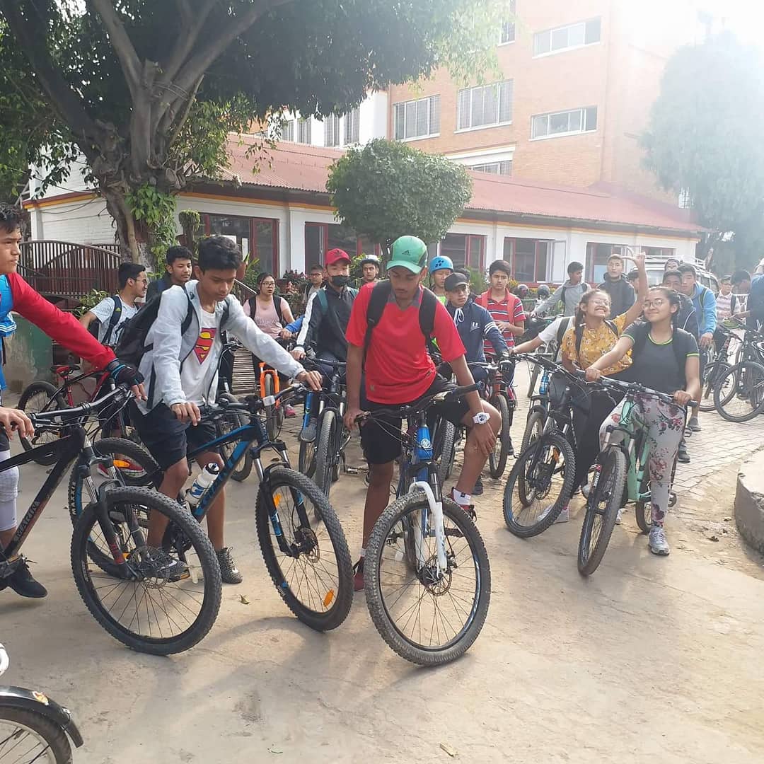 BVSSchool's tweet photo. BVS Cycling Bungmati https://t.co/IXQ9vFrRhF