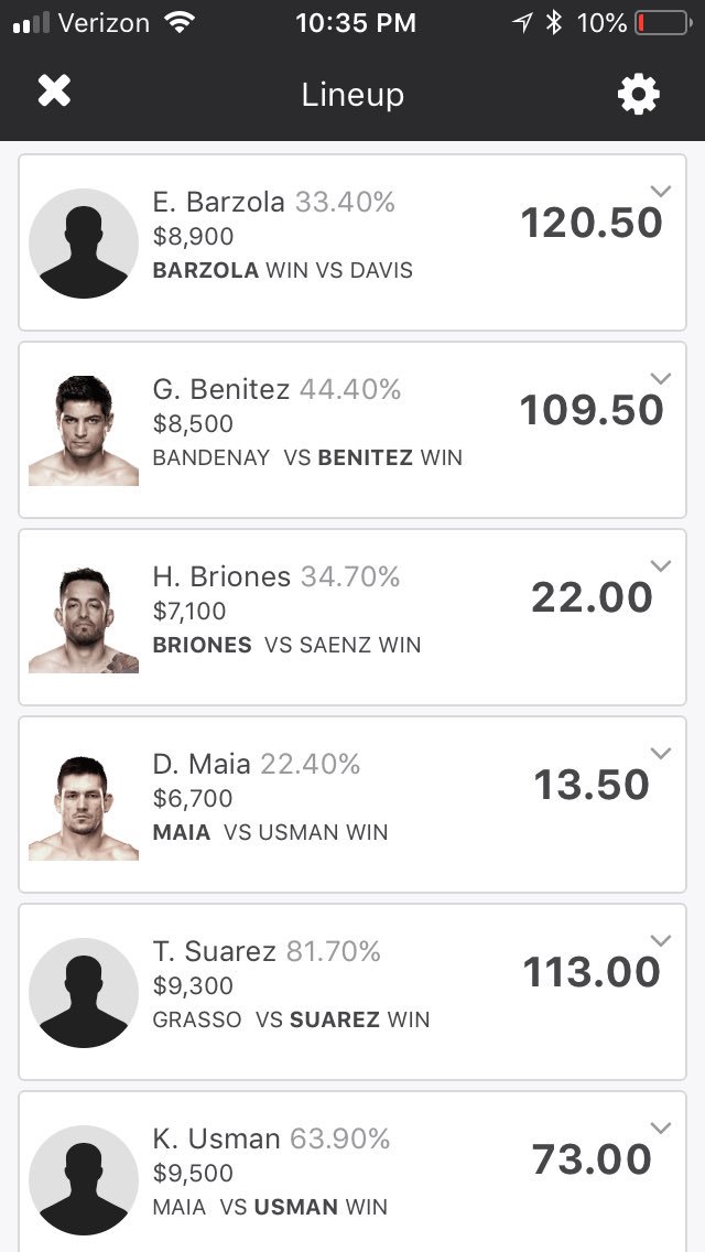 BrettAppley's tweet photo. Best single lineup I had tonight + cash lineup #thankskondo #stackincash https://t.co/QrvMaQIcG8
